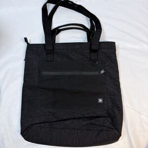 Thread Wallets Black Canvas Utility Tote
